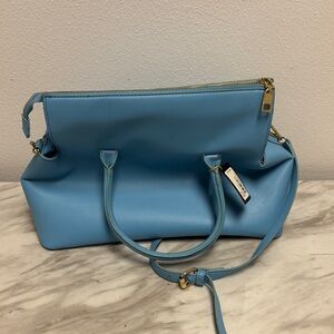 Blue Leather Handbag